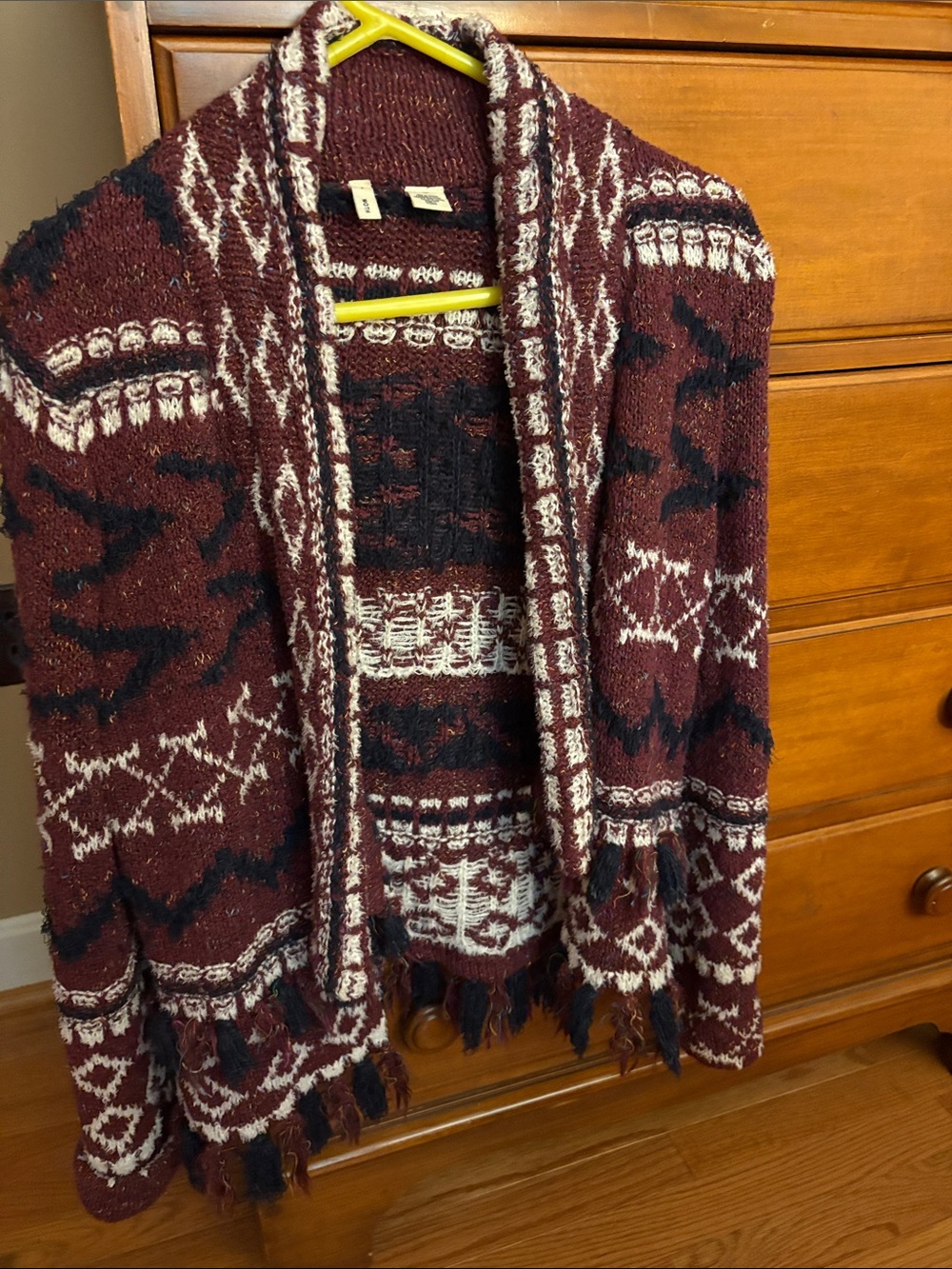 Anthropologie fringed cardigan by Moth